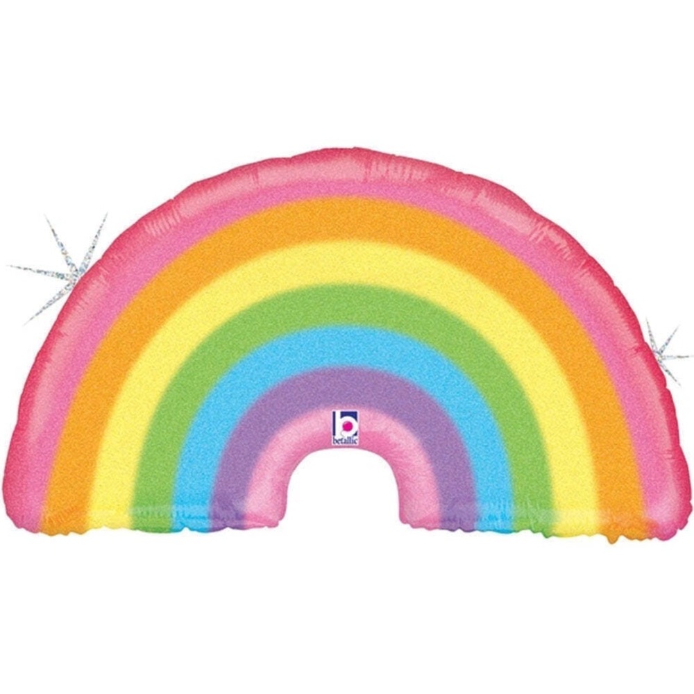 Betallic Rainbow Glitter Holographic Balloon Party Supplies 36 Inches